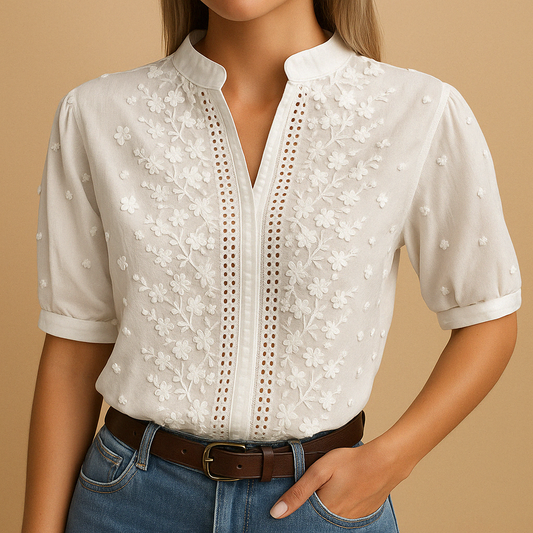 Modieuze witte blouse