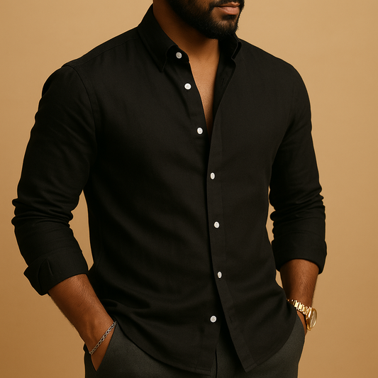 Linnen overhemd voor heren met ademend comfort