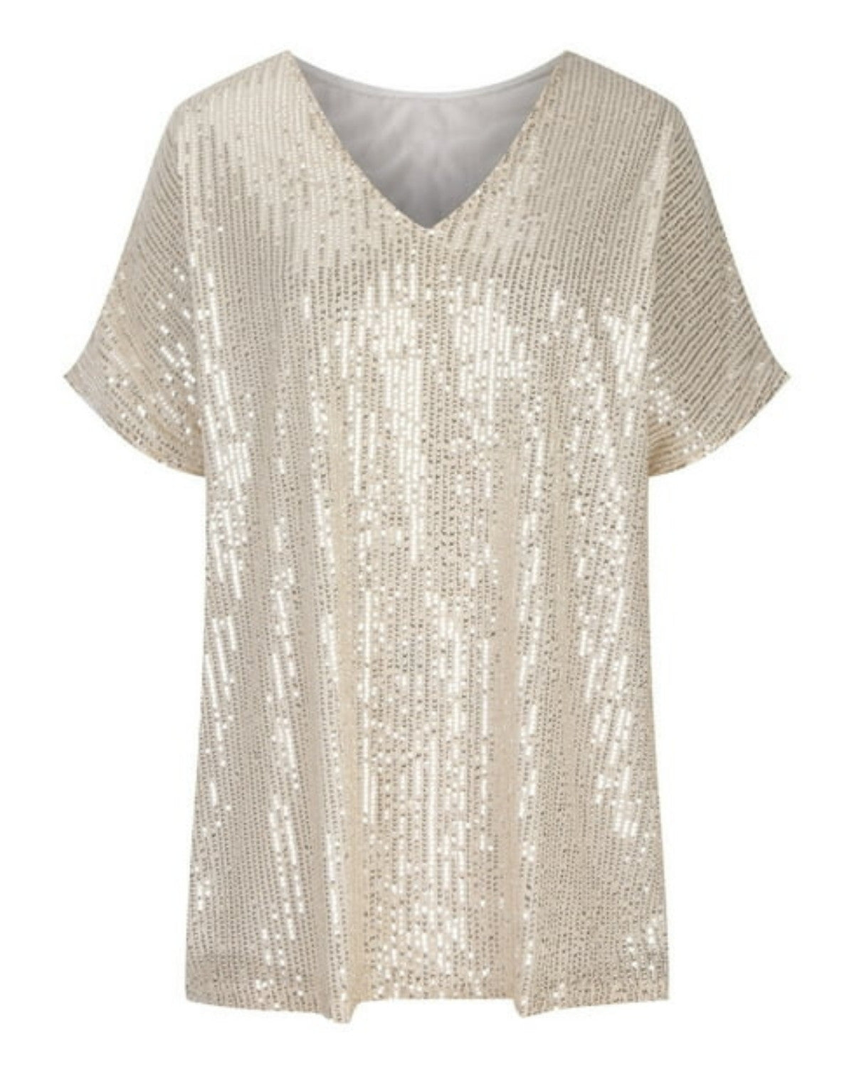 Stijlvol glinsterend pailletten t-shirt