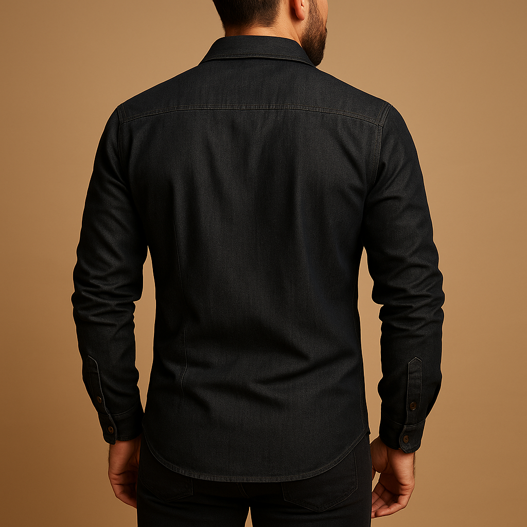 Casual katoenen shirt met lange mouwen voor heren