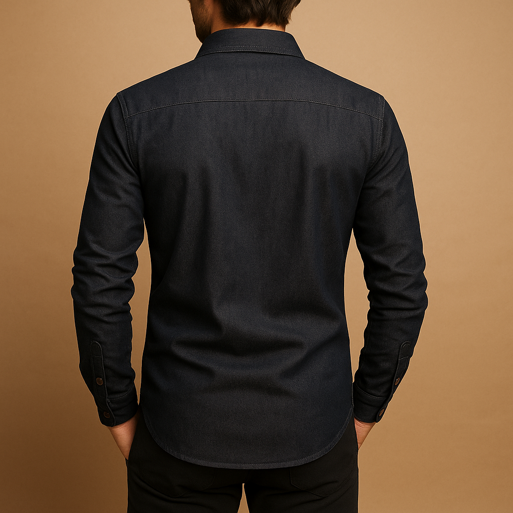 Casual katoenen shirt met lange mouwen voor heren
