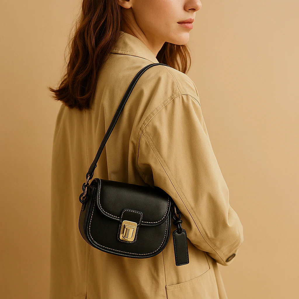 Crossbodytas met klepsluiting en tijdloos design