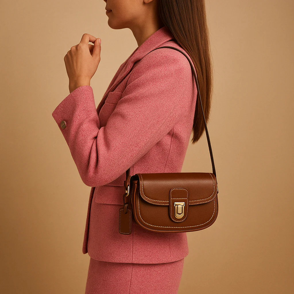 Crossbodytas met klepsluiting en tijdloos design
