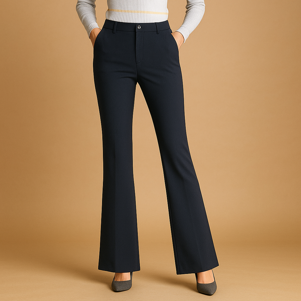 Flared broek met hoge taille