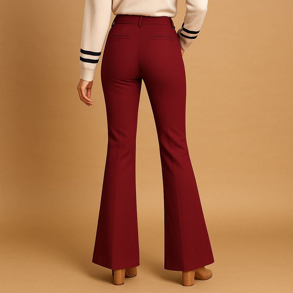 Flared broek met hoge taille