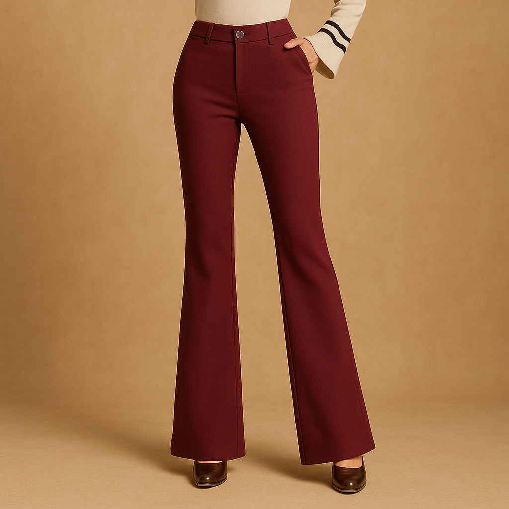 Flared broek met hoge taille