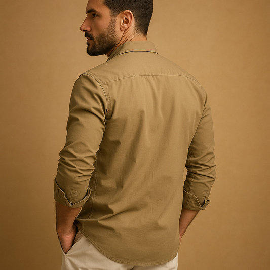 Klassiek overhemd met reverskraag voor heren