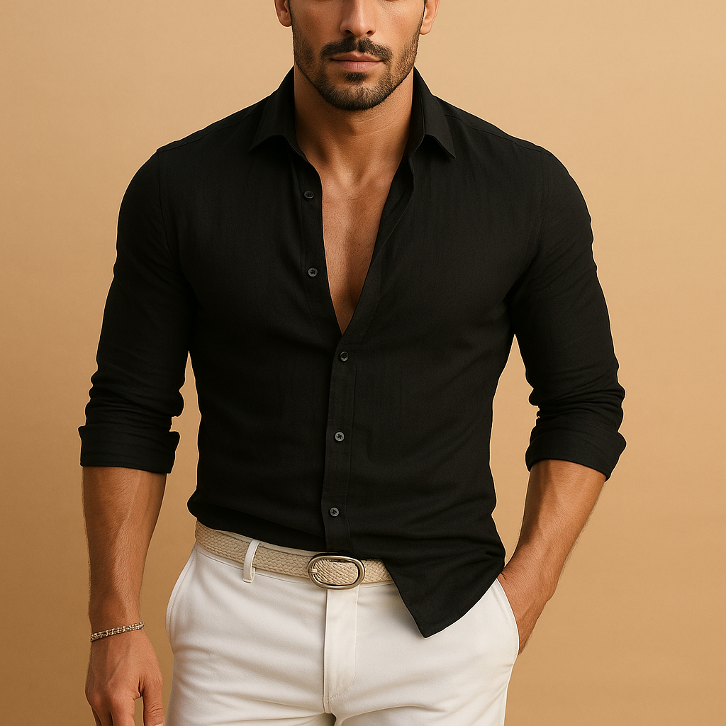 Lichtgewicht overhemd met button-down kraag voor heren