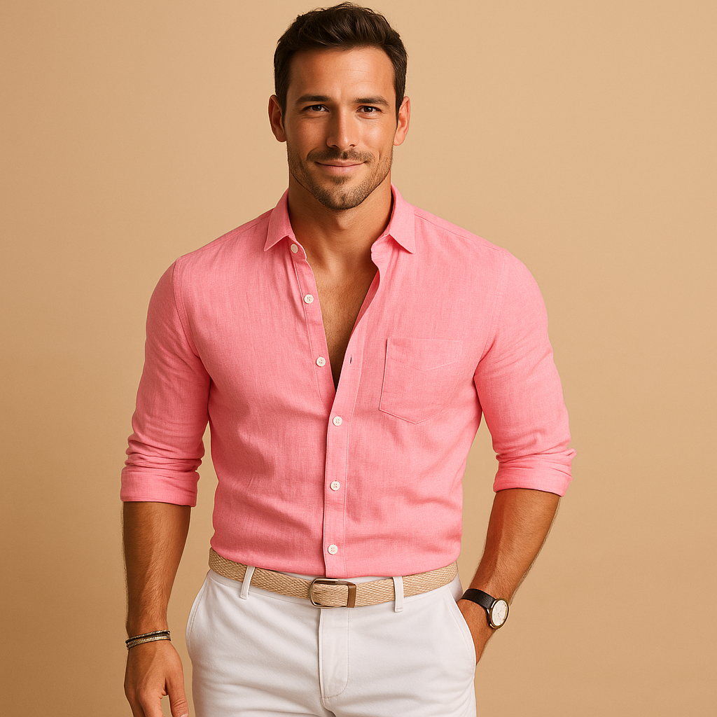Lichtgewicht overhemd met button-down kraag voor heren
