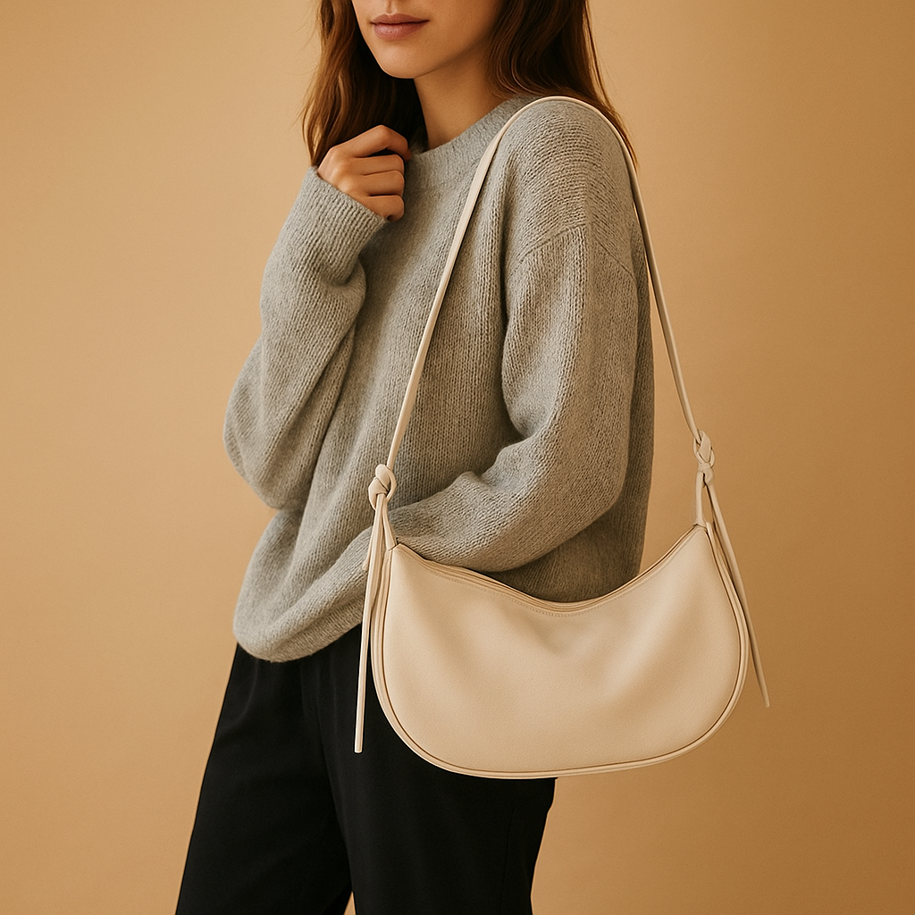 Minimalistische crossbodytas van zacht PU-leer
