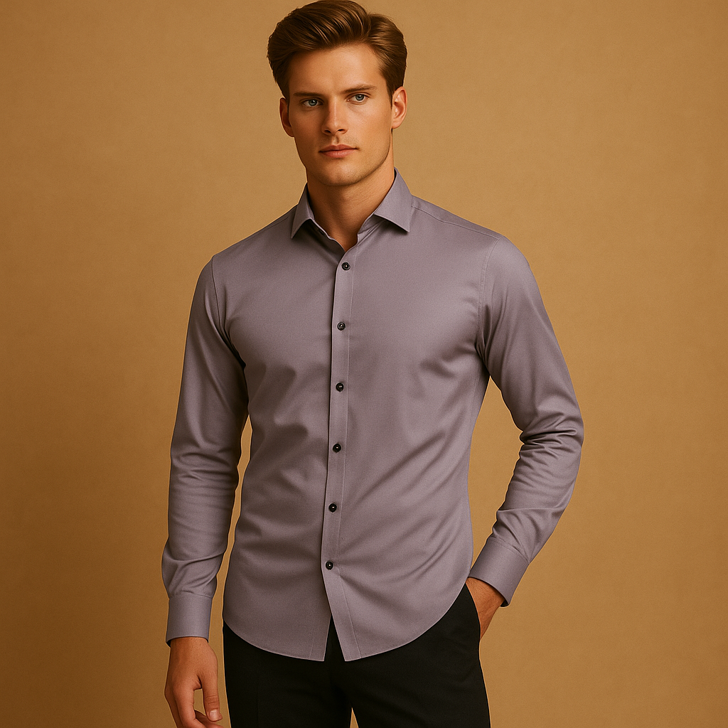 Slim fit overhemd voor heren met stretch