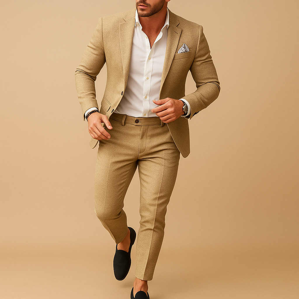 Slim fit herenpak met blazer en pantalon voor formele gelegenheden