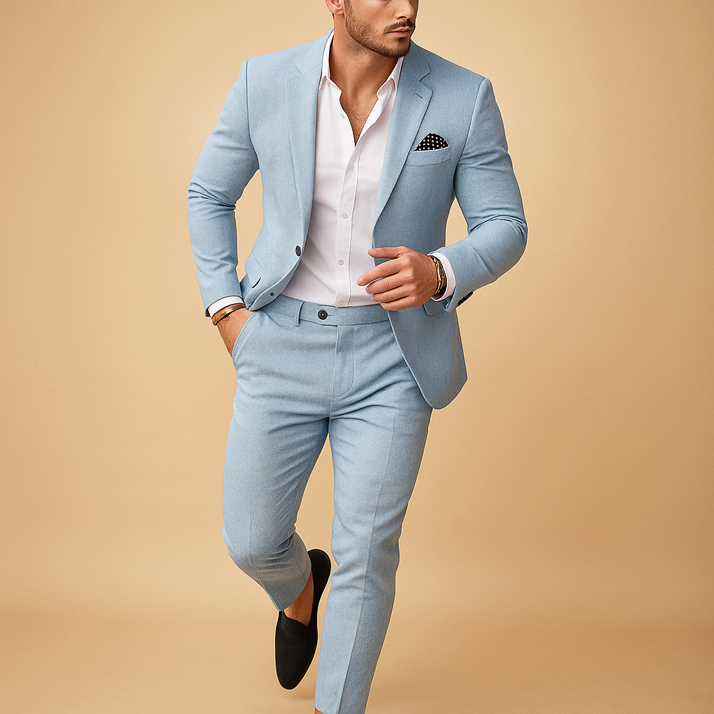 Slim fit herenpak met blazer en pantalon voor formele gelegenheden