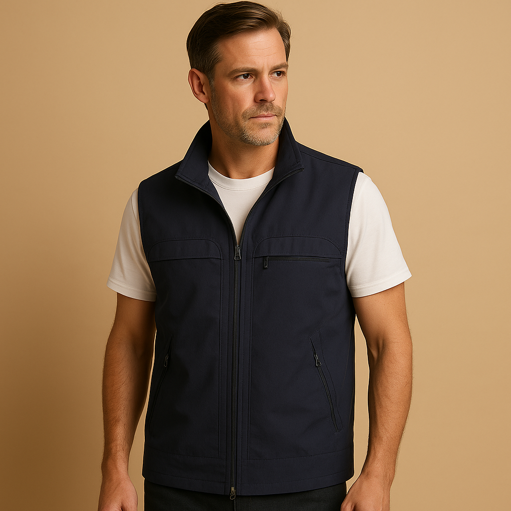 Sneldrogend outdoor cardigan met korte mouwen voor heren