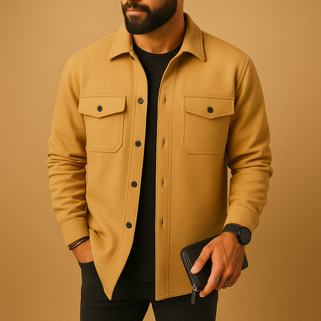 Warme casual flanellen blouse voor heren