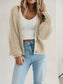 Chunky Knit - Dames V-hals vest met knoopsluiting