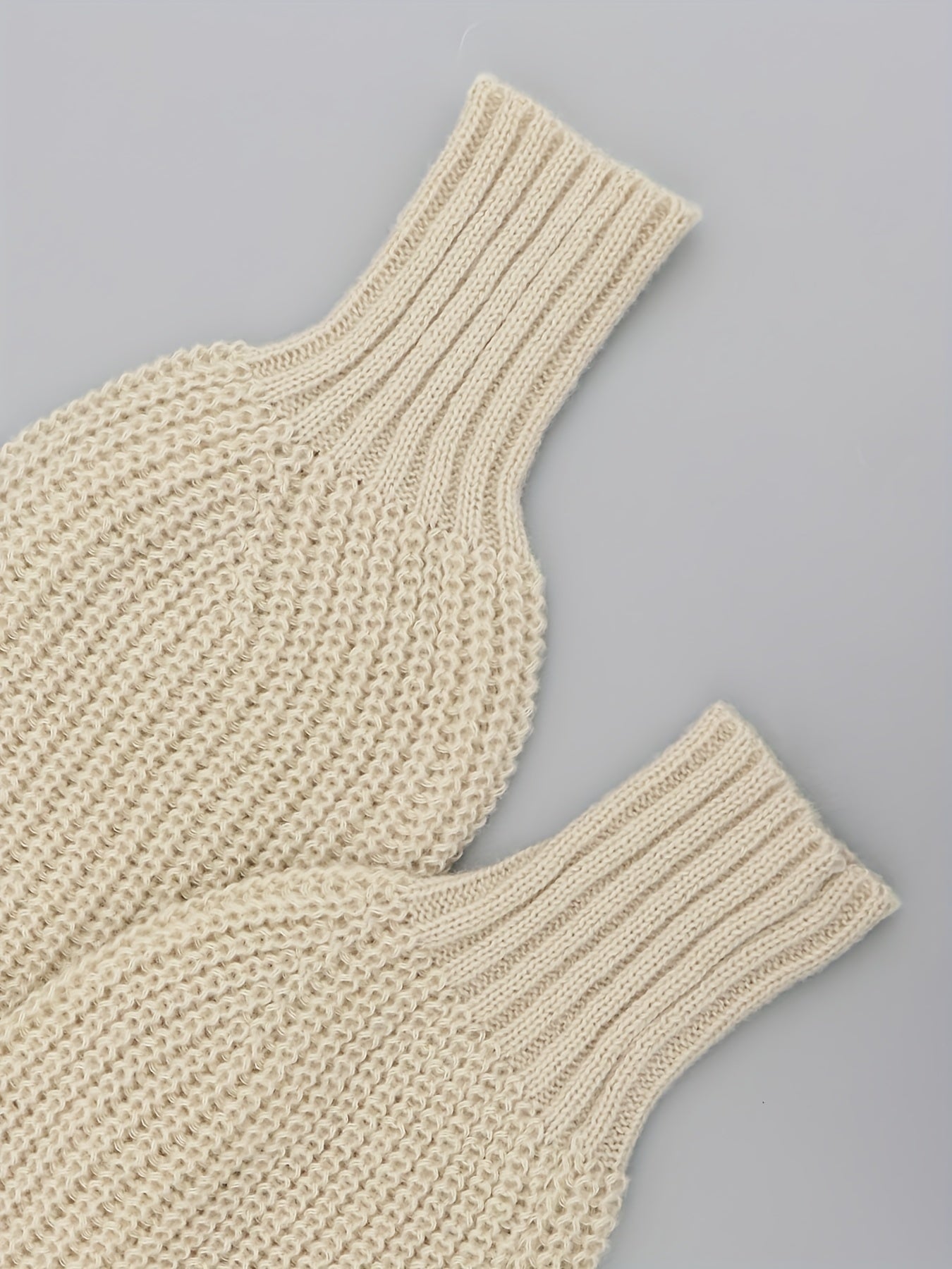 Chunky Knit - Dames V-hals vest met knoopsluiting