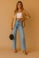 Trendy high-waisted jeans van katoenmix met oversized pasvorm