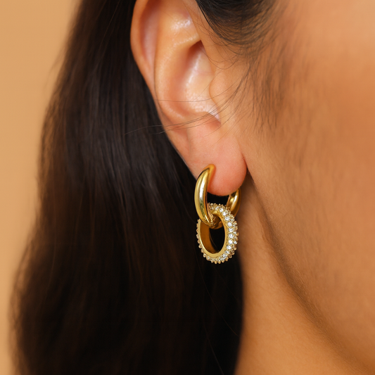 Gouden hoepel oorbellen