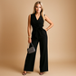 Wikkel jumpsuit met getailleerde pasvorm en wijde pijpen