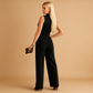 Wikkel jumpsuit met getailleerde pasvorm en wijde pijpen
