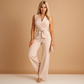 Wikkel jumpsuit met getailleerde pasvorm en wijde pijpen