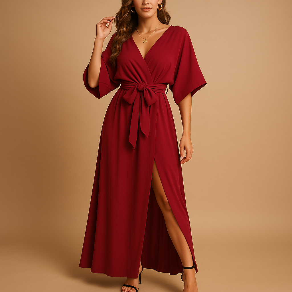 Elegante V-hals jurk