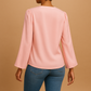 Luchtige chiffon blouse met V-hals en pofmouwen
