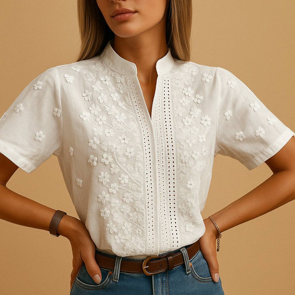 Modieuze witte blouse