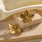 Vintage Gouden Bloem Oorbellen