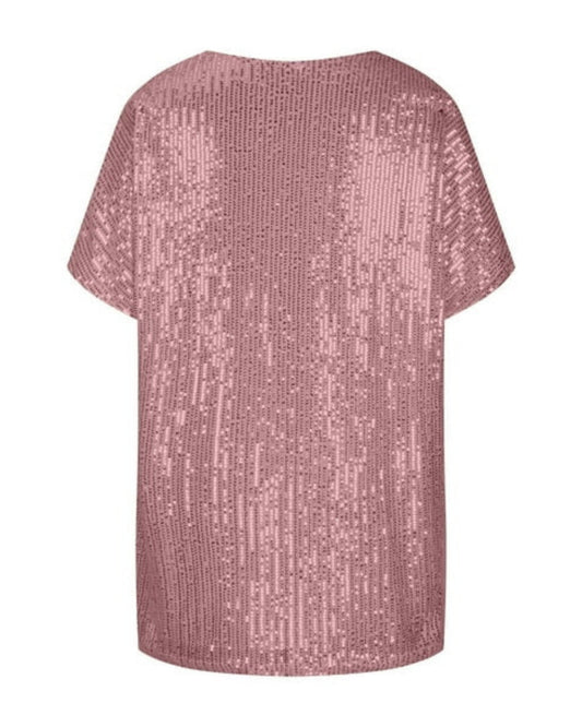 Stijlvol glinsterend pailletten t-shirt