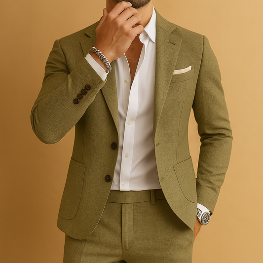Stijlvol ademend kostuum voor heren