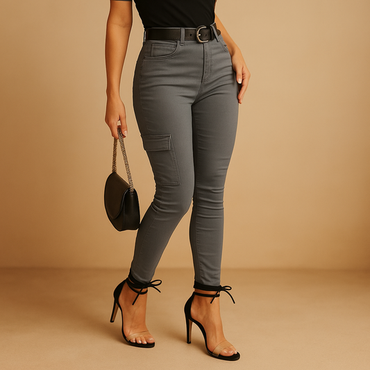 Cargobroek van katoen met elastische enkels