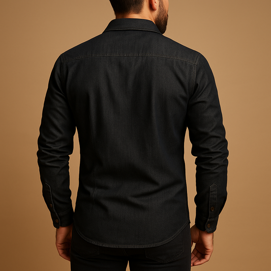 Casual katoenen shirt met lange mouwen voor heren