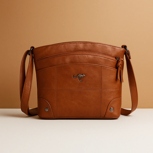 Compacte schoudertas met effen kleur en elegante afwerking