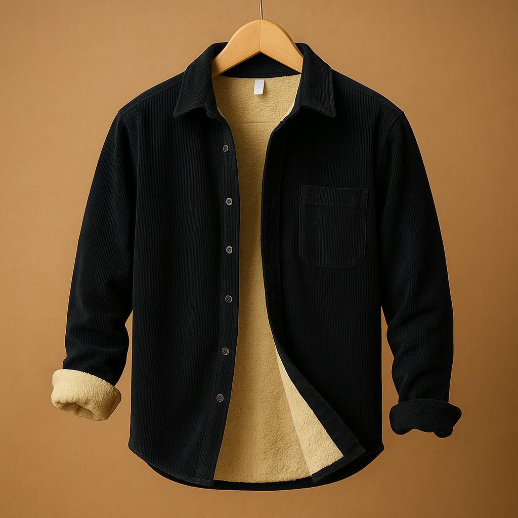 Corduroy overhemd met vintage look voor heren