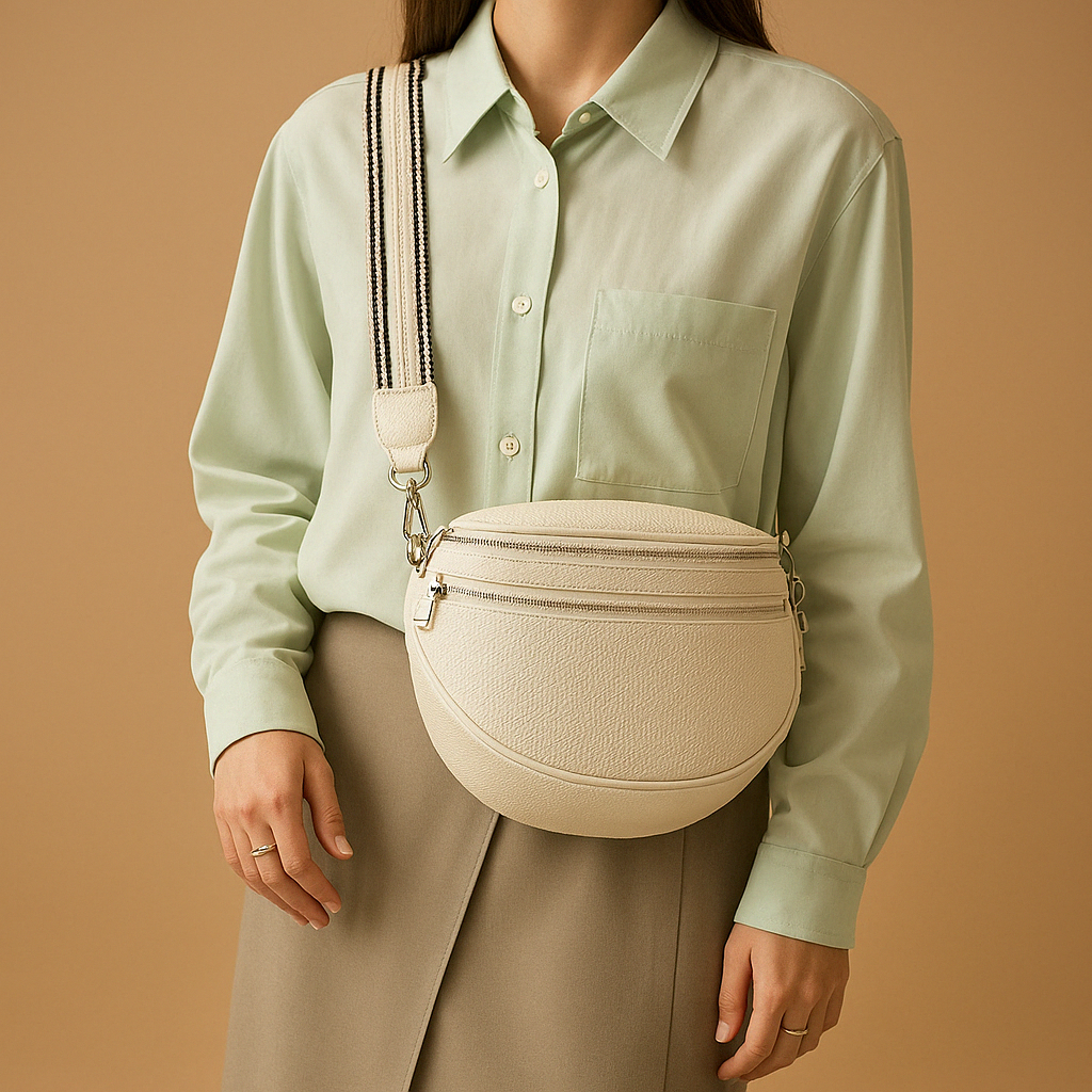 Crossbodytas met dubbele rits en tijdloos ontwerp