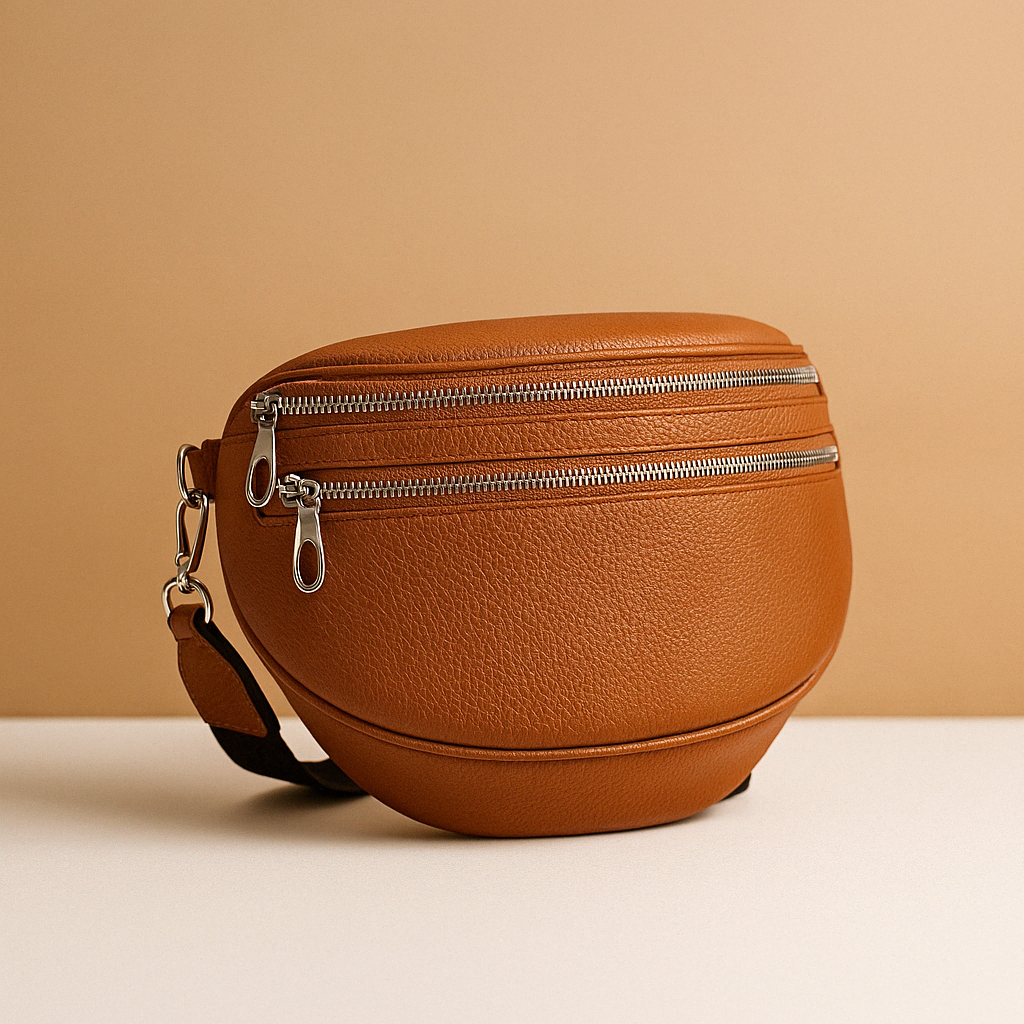 Crossbodytas met dubbele rits en tijdloos ontwerp