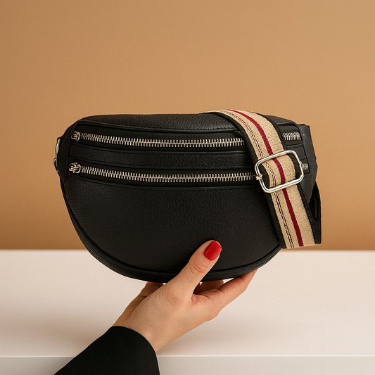 Crossbodytas met dubbele rits en tijdloos ontwerp