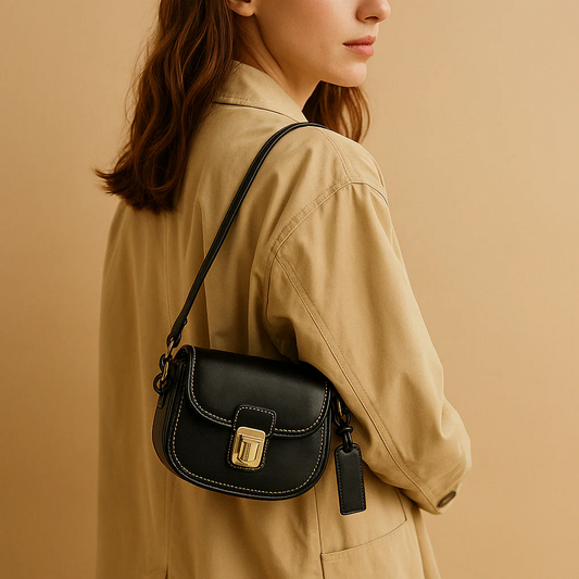 Crossbodytas met klepsluiting en tijdloos design
