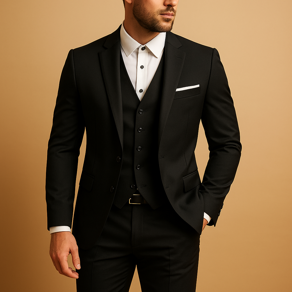 Drieledig slim fit herenpak met blazer en broek
