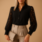 Elegante blouse met kanten mouwen