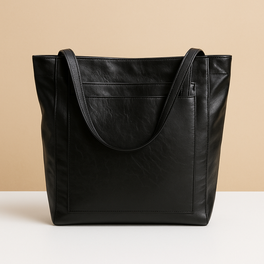 Elegante handgemaakte schoudertas van kunstleer