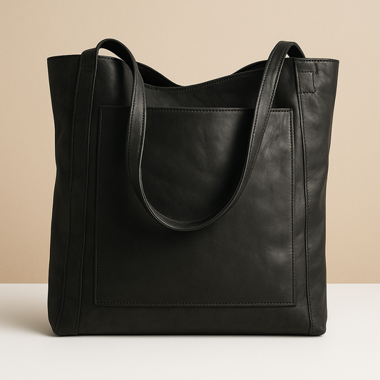 Elegante handgemaakte schoudertas van kunstleer