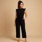 Elegante jumpsuit met ceintuur en kapmouwen