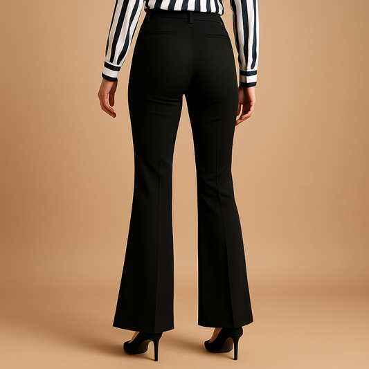 Flared broek met hoge taille