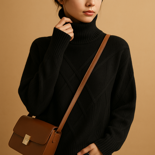 Gebreide damestrui met col