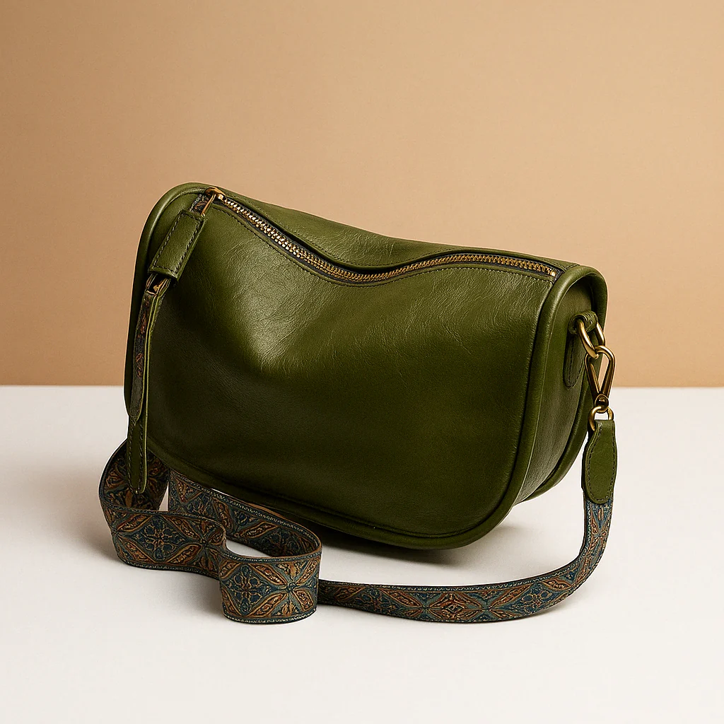 Gestructureerde crossbodytas met tijdloos design