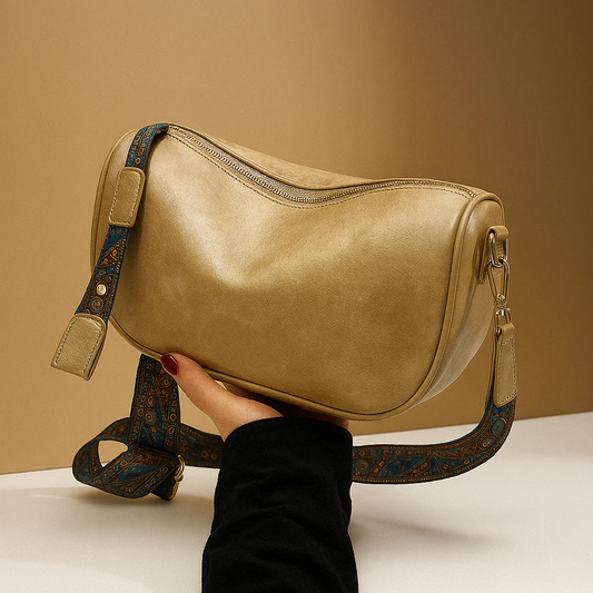 Gestructureerde crossbodytas met tijdloos design