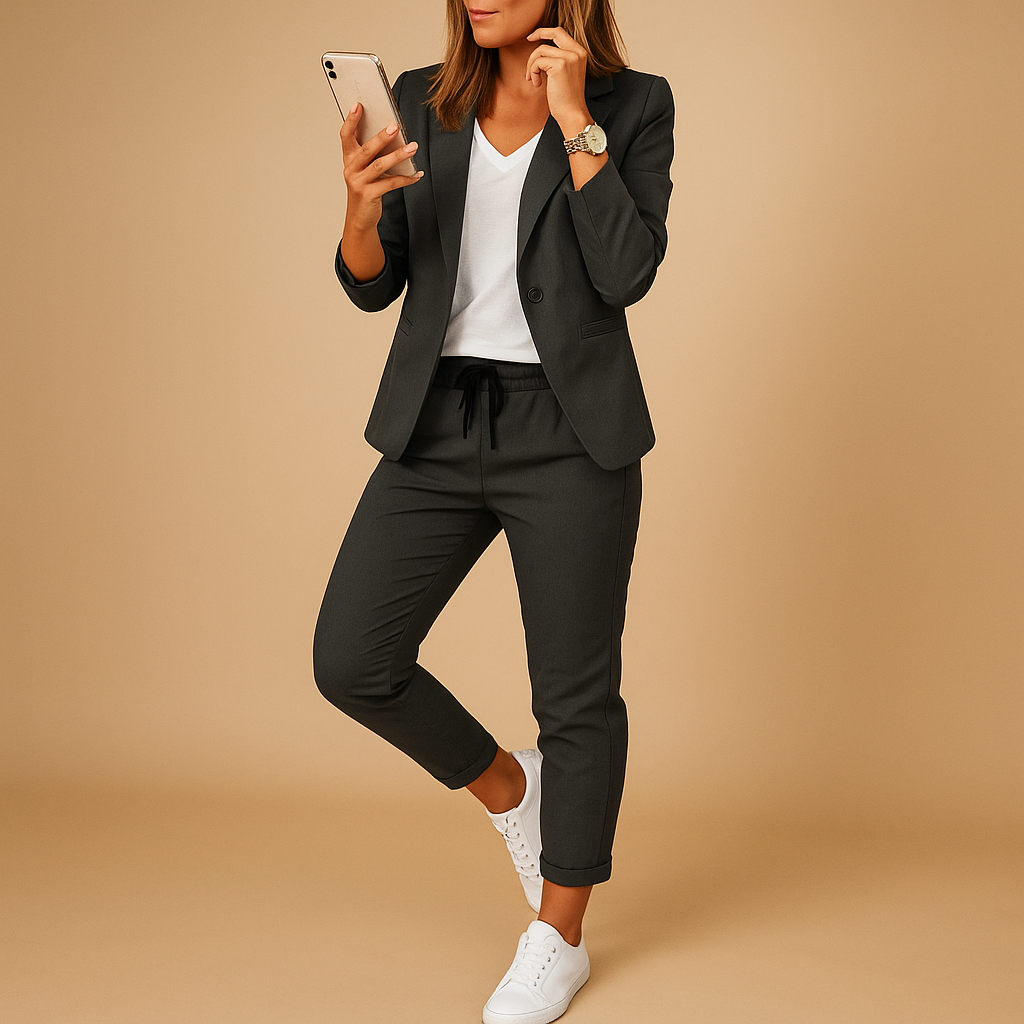 Getailleerde blazer en pantalon